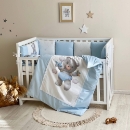 Set lenjerie Patut BebeCopii 7 piese Teddy Kids Toys Blue (2)